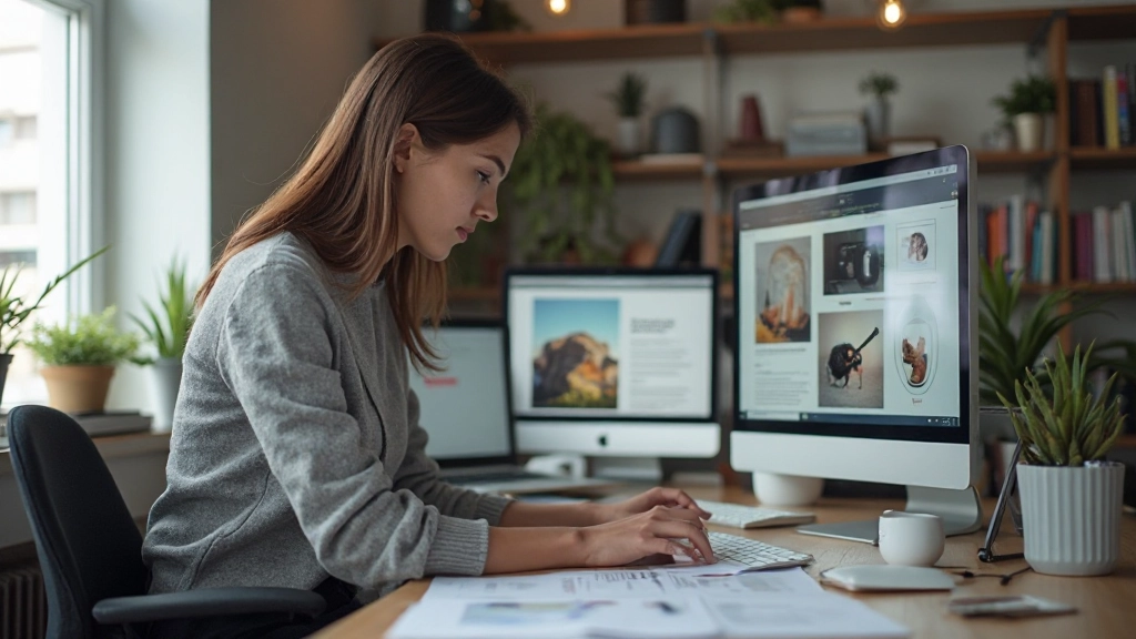 Professionele designer die responsive webdesign demonstreert op meerdere apparaten